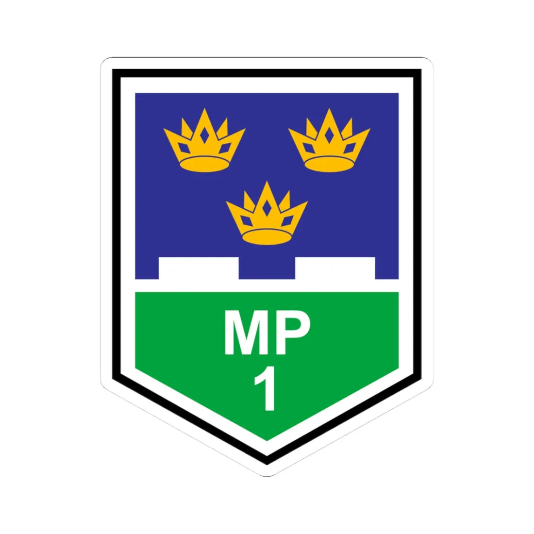 1 Brigade MP Coy (Ireland) (Coat of Arms) STICKER Vinyl Kiss-Cut Decal 3 Inch White - The Sticker Space