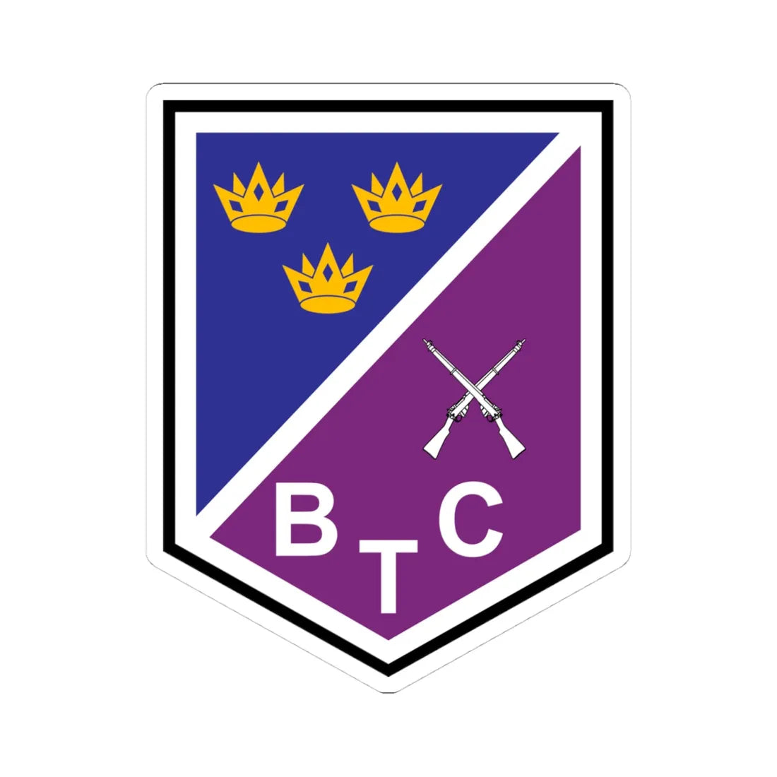 1 Brigade Training Centre (Ireland) (Coat of Arms) STICKER Vinyl Kiss-Cut Decal 4 Inch White - The Sticker Space
