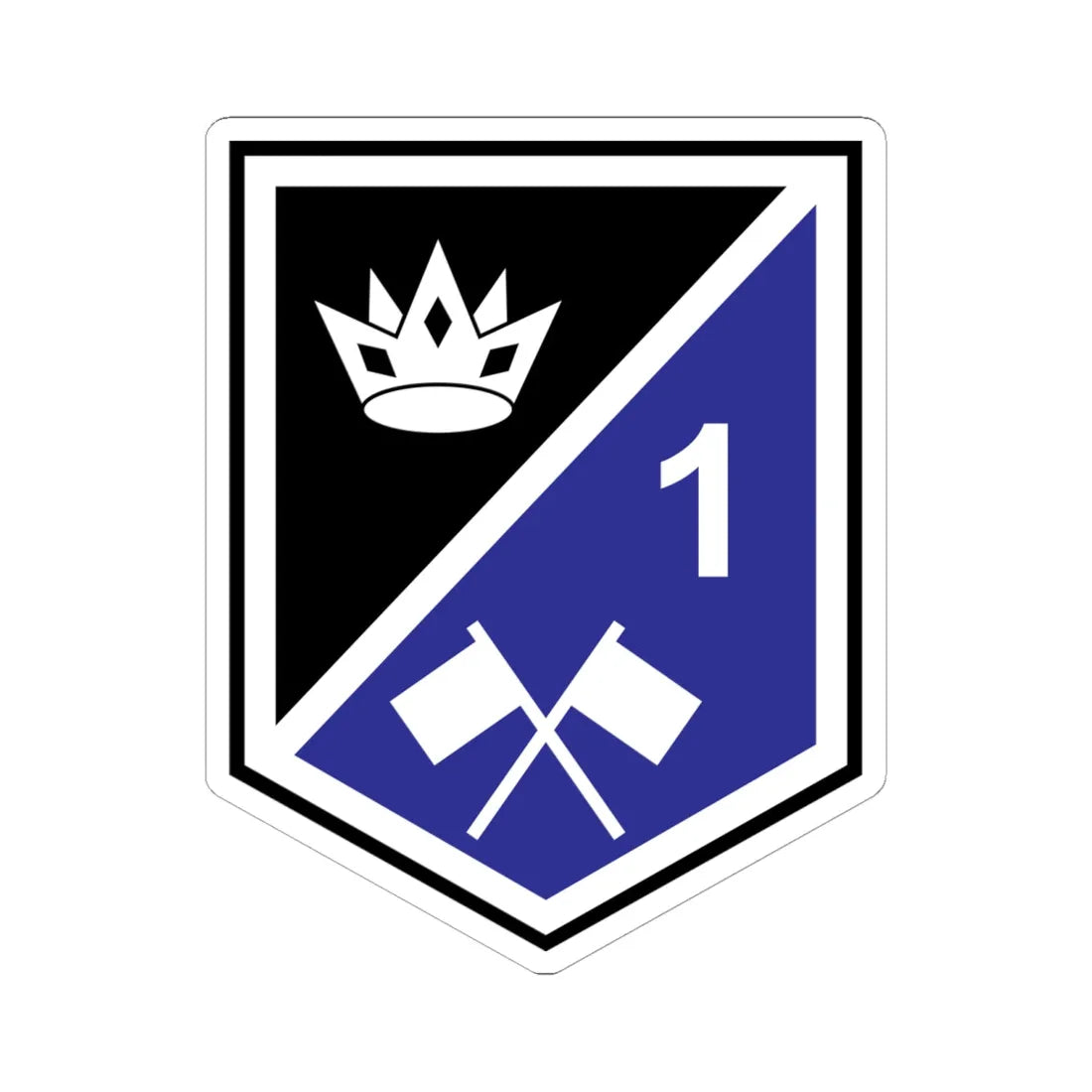 1 Field CIS Coy (Ireland) (Coat of Arms) STICKER Vinyl Kiss-Cut Decal 6 Inch White - The Sticker Space