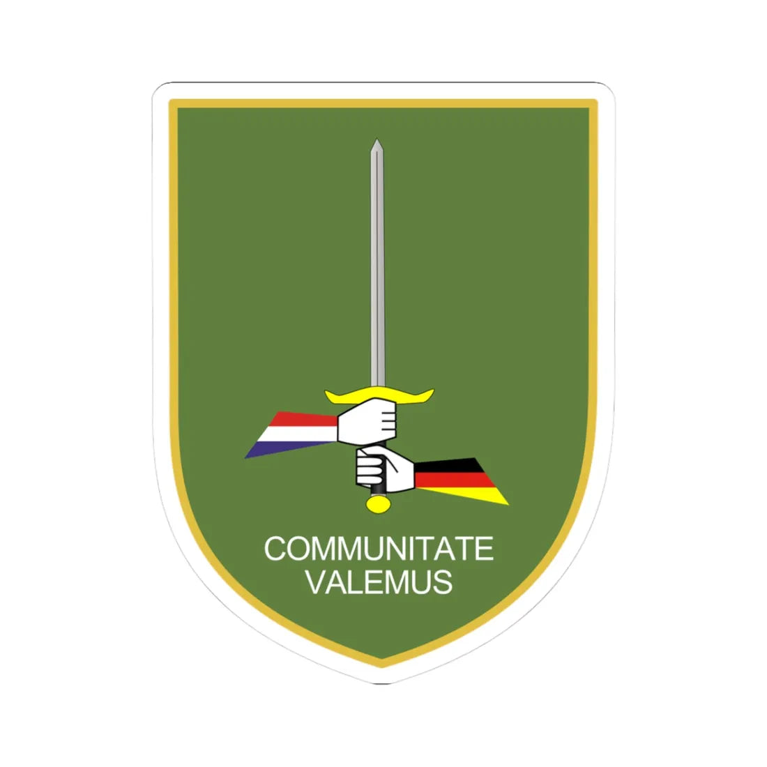 1 GE-NL Corps (Germany) (Coat of Arms) STICKER Vinyl Kiss-Cut Decal 3 Inch White - The Sticker Space