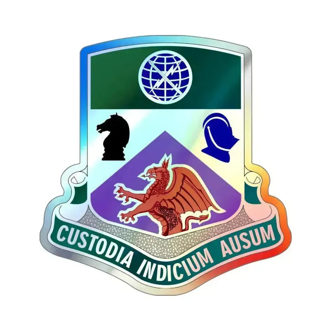 1 Information Operations Battalion (U.S. Army) Holographic STICKER Die-Cut Vinyl Decal 4 Inch Holographic - The Sticker Space