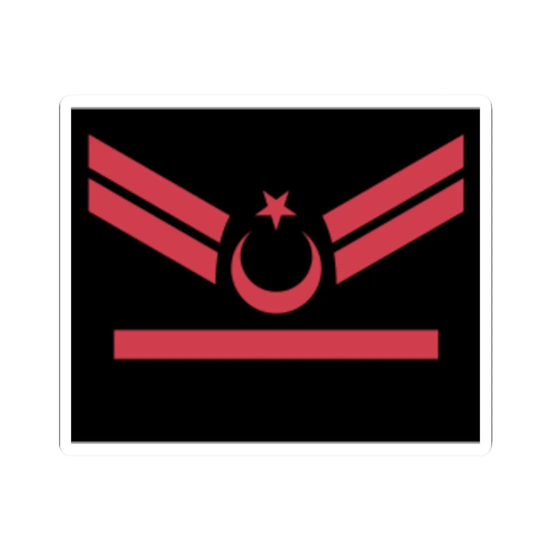 1 Kademeli Uzman Çavuş rütbe (Turkey) (Military Rank) STICKER Vinyl Kiss-Cut Decal 2 Inch White - The Sticker Space