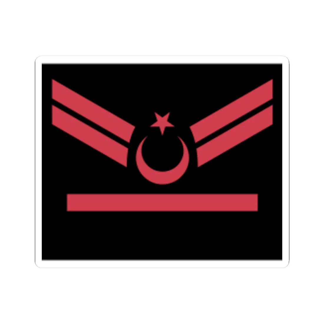 1 Kademeli Uzman Çavuş rütbe (Turkey) (Military Rank) STICKER Vinyl Kiss-Cut Decal 3 Inch White - The Sticker Space