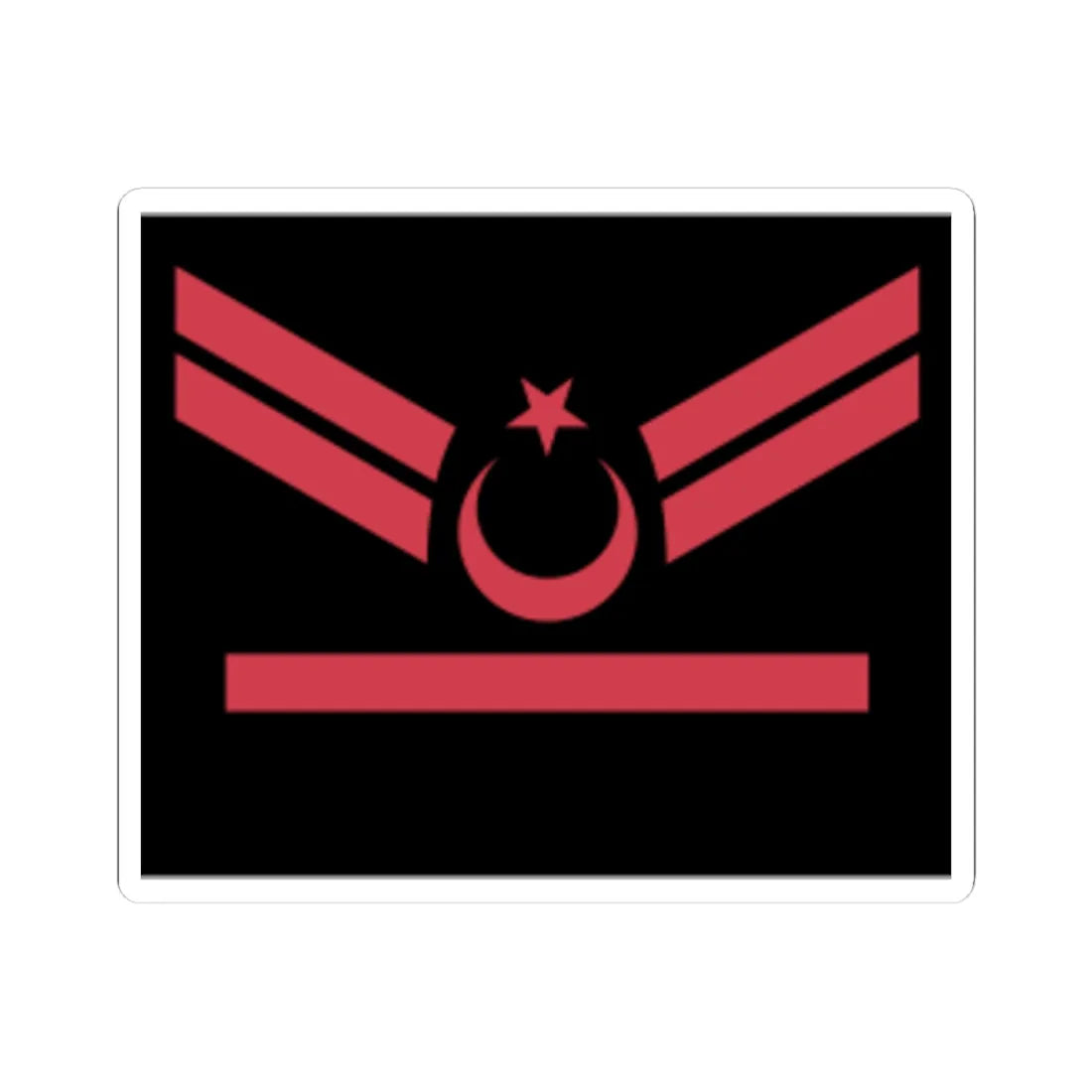 1 Kademeli Uzman Çavuş rütbe (Turkey) (Military Rank) STICKER Vinyl Kiss-Cut Decal 4 Inch White - The Sticker Space