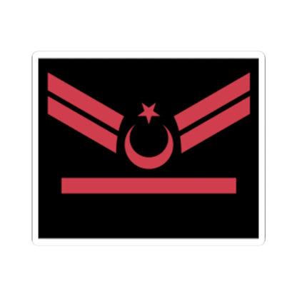 1 Kademeli Uzman Çavuş rütbe (Turkey) (Military Rank) STICKER Vinyl Kiss-Cut Decal 4 Inch White - The Sticker Space