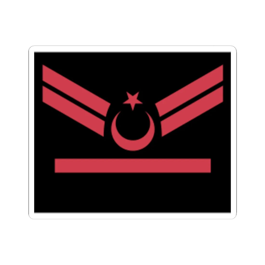 1 Kademeli Uzman Çavuş rütbe (Turkey) (Military Rank) STICKER Vinyl Kiss-Cut Decal 6 Inch White - The Sticker Space