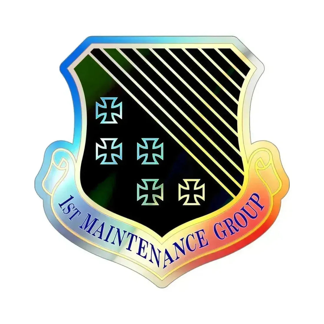 1 Maintenance Group ACC (U.S. Air Force) Holographic STICKER Die-Cut Vinyl Decal 4 Inch Holographic - The Sticker Space