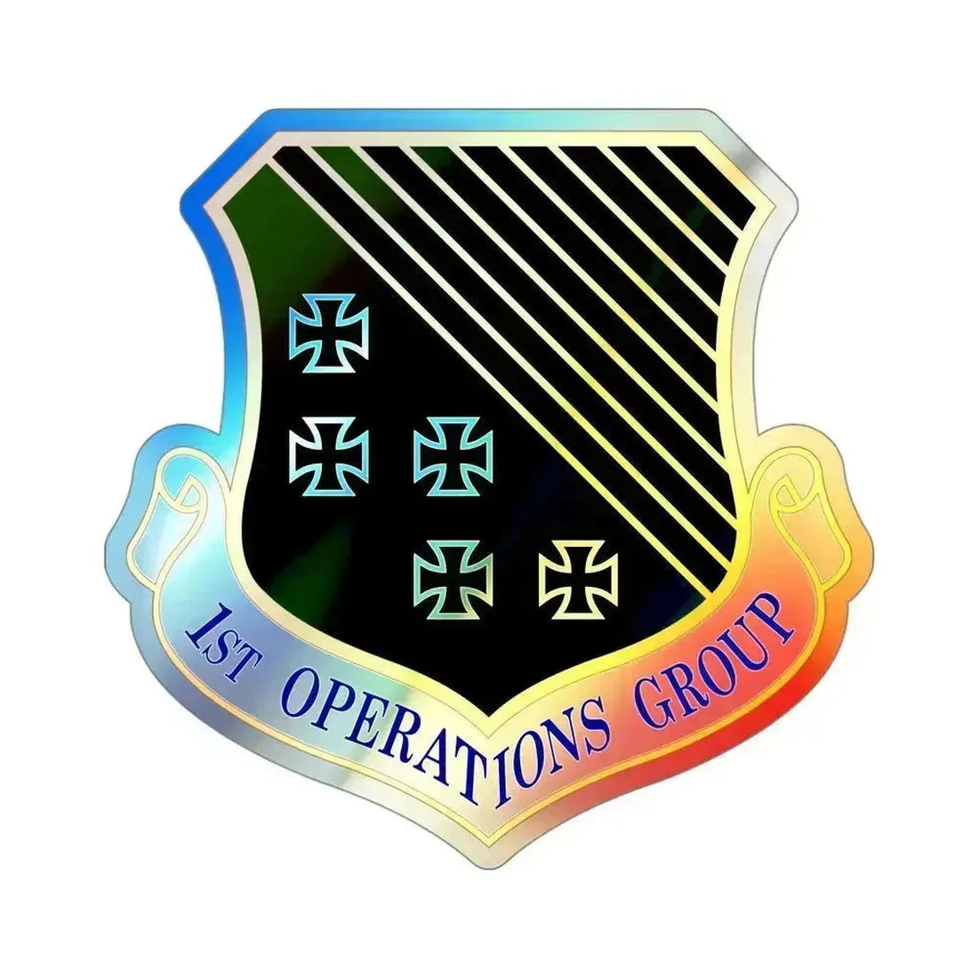 1 Operations Group ACC (U.S. Air Force) Holographic STICKER Die-Cut Vinyl Decal 4 Inch Holographic - The Sticker Space