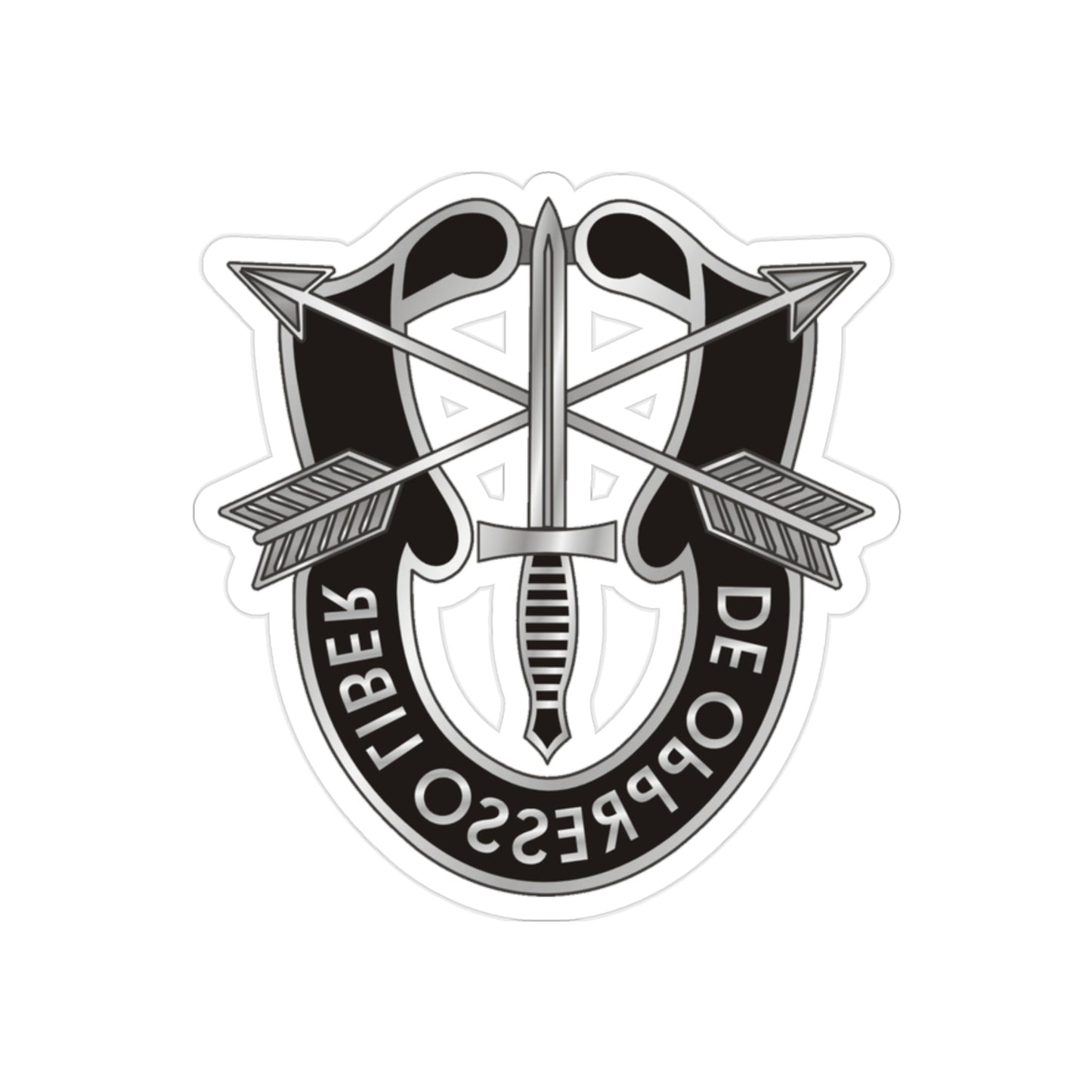 1 Special Forces (U.S. Army) REVERSE PRINT Transparent STICKER-2" × 2"-The Sticker Space