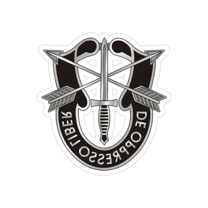 1 Special Forces (U.S. Army) REVERSE PRINT Transparent STICKER-3" × 3"-The Sticker Space