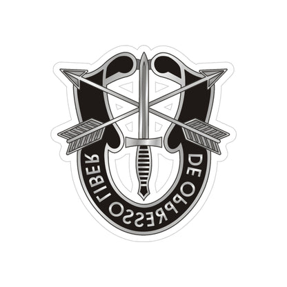 1 Special Forces (U.S. Army) REVERSE PRINT Transparent STICKER-4" × 4"-The Sticker Space