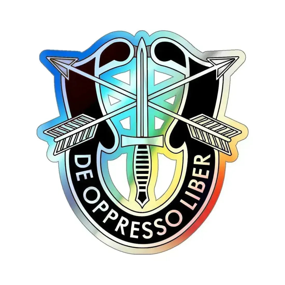 1 Special Forces (U.S. Army) Holographic STICKER Die-Cut Vinyl Decal 6 Inch Holographic - The Sticker Space