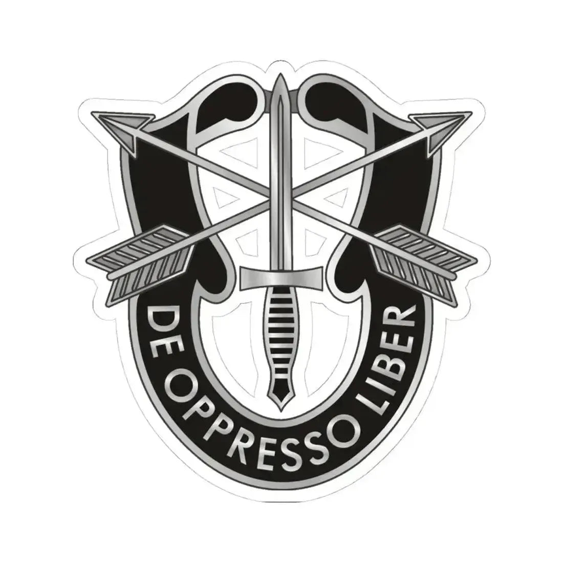 1 Special Forces (U.S. Army) STICKER Vinyl Kiss-Cut Decal 4 Inch White - The Sticker Space