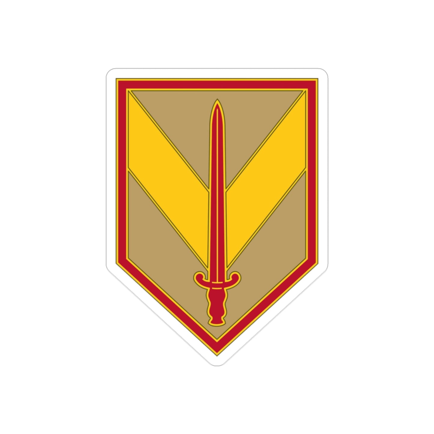 1 Sustainment Brigade 3 (U.S. Army) REVERSE PRINT Transparent STICKER-2" × 2"-The Sticker Space