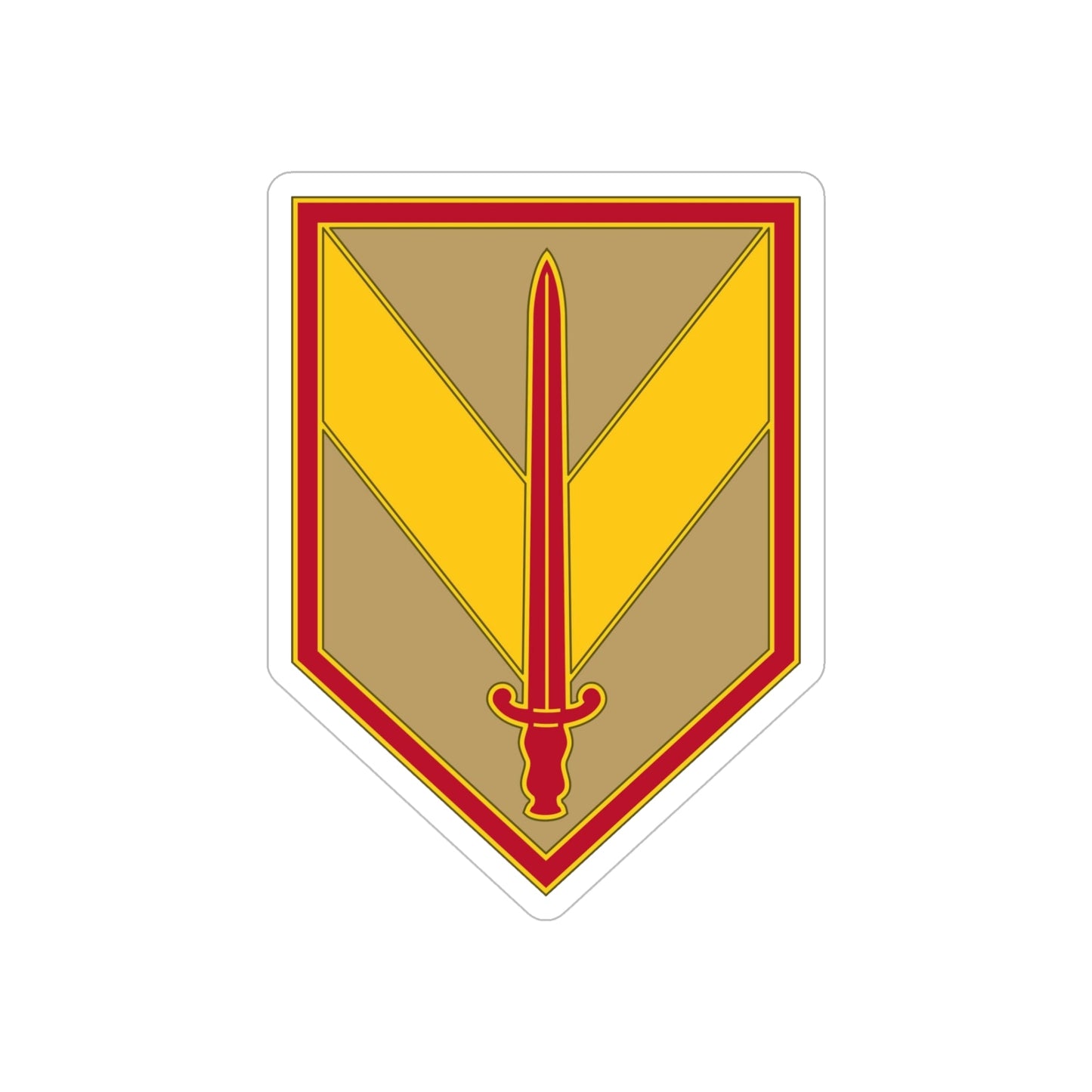 1 Sustainment Brigade 3 (U.S. Army) REVERSE PRINT Transparent STICKER-5" × 5"-The Sticker Space