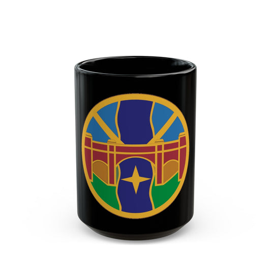 1 Transportation Agency (U.S. Army) Black Coffee Mug-15oz-The Sticker Space