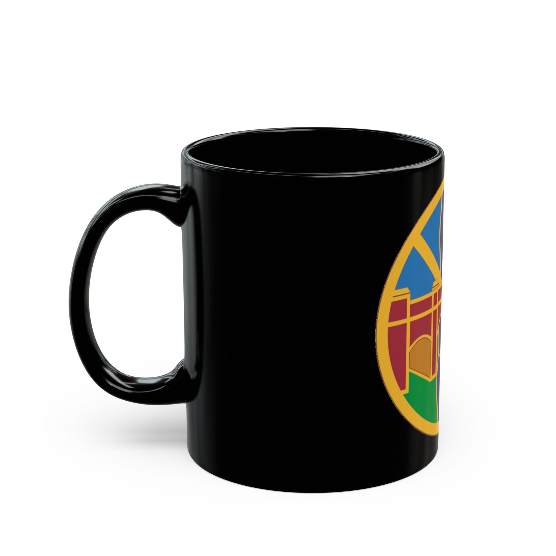 1 Transportation Agency (U.S. Army) Black Coffee Mug-The Sticker Space