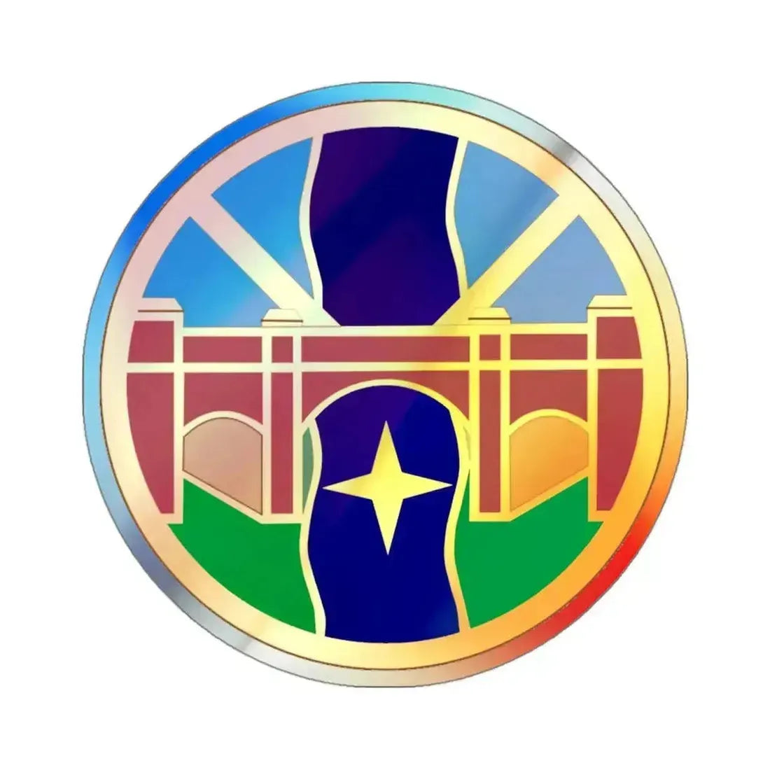 1 Transportation Agency (U.S. Army) Holographic STICKER Die-Cut Vinyl Decal - The Sticker Space