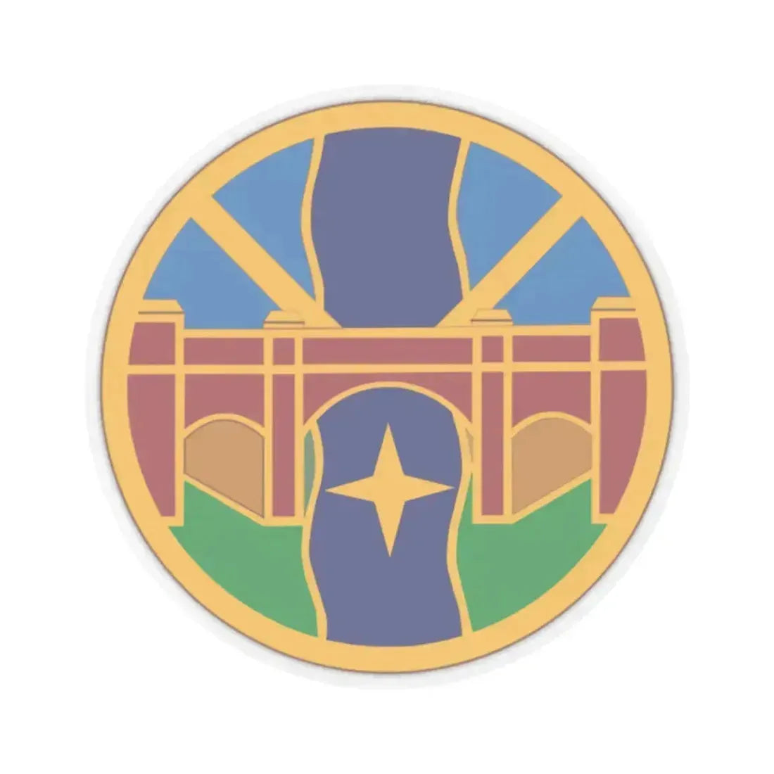 1 Transportation Agency (U.S. Army) STICKER Vinyl Kiss-Cut Decal 2 Inch Transparent - The Sticker Space