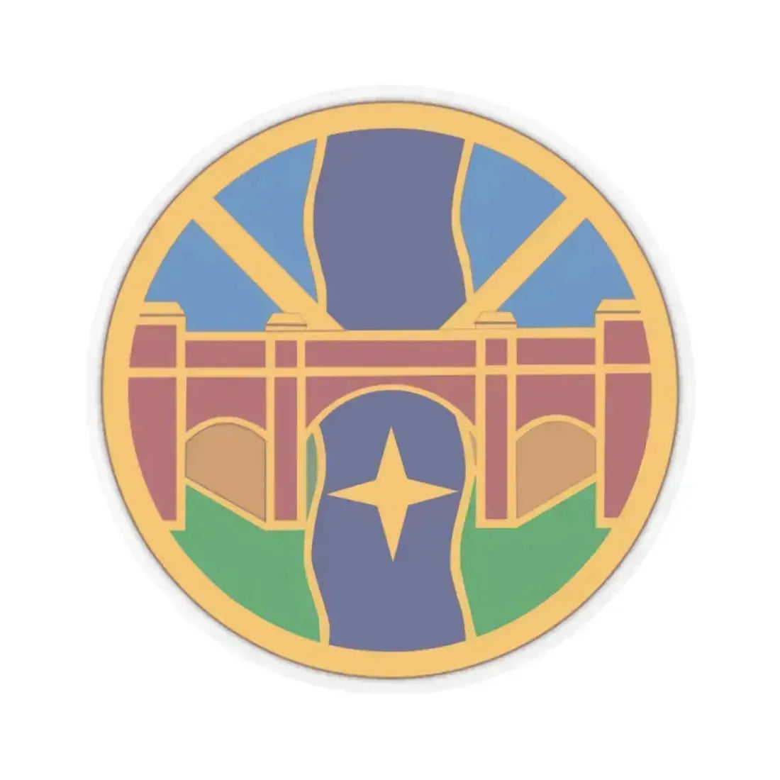 1 Transportation Agency (U.S. Army) STICKER Vinyl Kiss-Cut Decal 3 Inch Transparent - The Sticker Space