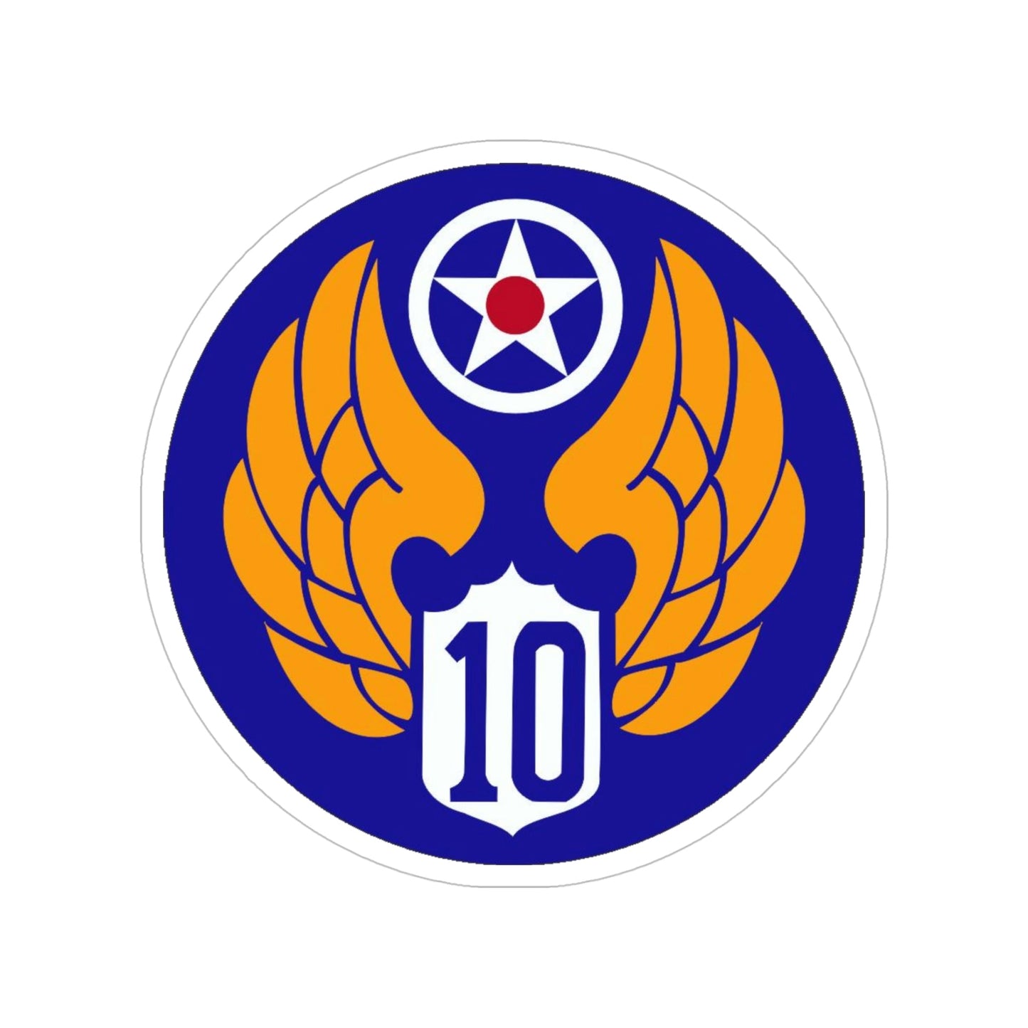 10 Air Force (U.S. Army) Transparent STICKER Die-Cut Vinyl Decal-5 Inch-The Sticker Space