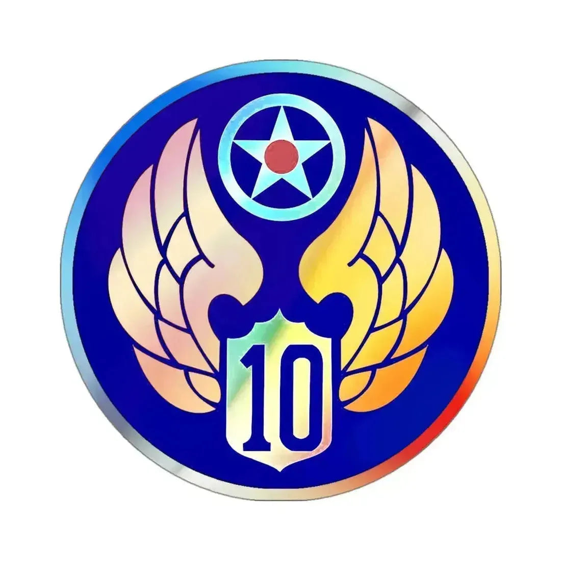 10 Air Force (U.S. Army) Holographic STICKER Die-Cut Vinyl Decal 3 Inch Holographic - The Sticker Space