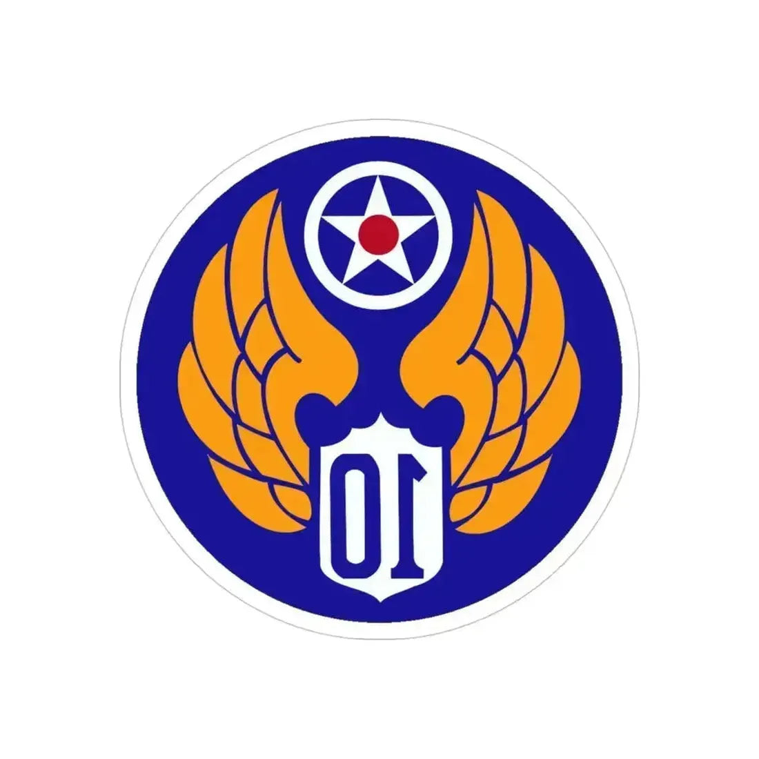 10 Air Force (U.S. Army) REVERSE PRINT Transparent Die-Cut STICKER 4 Inch Die-Cut Transparent - The Sticker Space