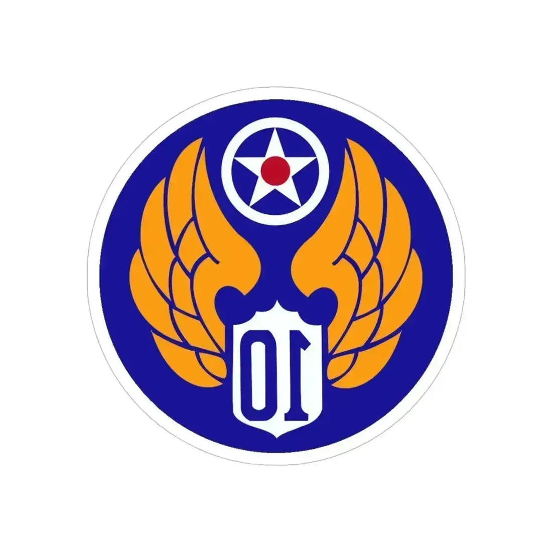 10 Air Force (U.S. Army) REVERSE PRINT Transparent Die-Cut STICKER 5 Inch Die-Cut Transparent - The Sticker Space