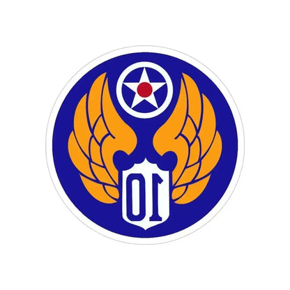 10 Air Force (U.S. Army) REVERSE PRINT Transparent Die-Cut STICKER 5 Inch Die-Cut Transparent - The Sticker Space