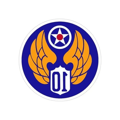 10 Air Force (U.S. Army) REVERSE PRINT Transparent Die-Cut STICKER 6 Inch Die-Cut Transparent - The Sticker Space