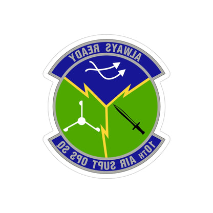 10 Air Support Operations Squadron ACC (U.S. Air Force) REVERSE PRINT Transparent STICKER-5" × 5"-The Sticker Space