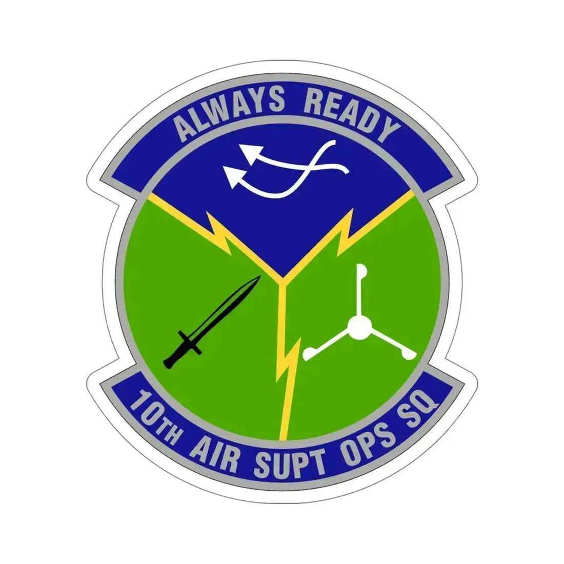 10 Air Support Operations Squadron ACC (U.S. Air Force) STICKER Vinyl Die-Cut Decal 5 Inch - The Sticker Space