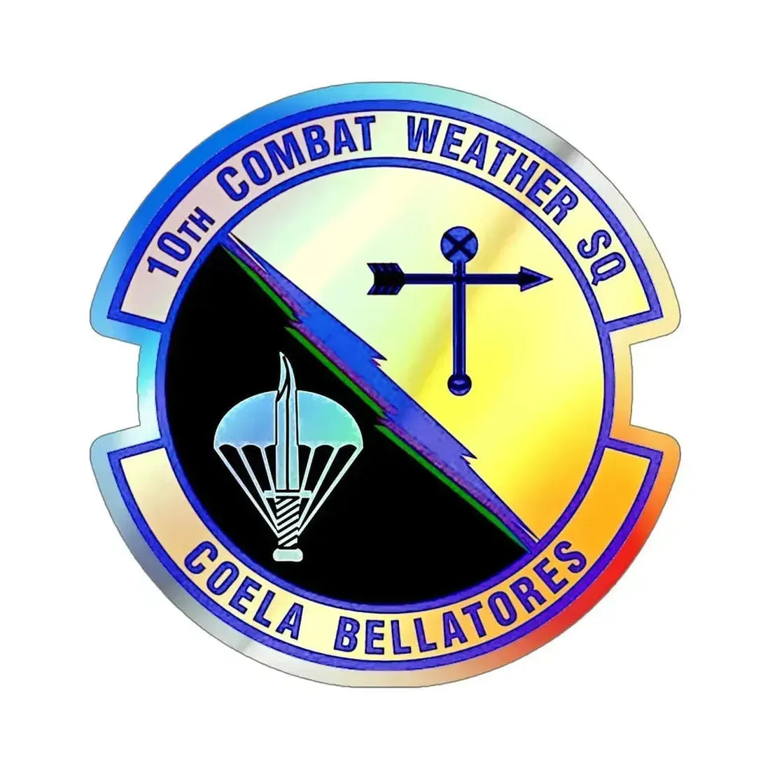 10 Combat Weather Squadron AFSOC (U.S. Air Force) Holographic STICKER Die-Cut Vinyl Decal - The Sticker Space