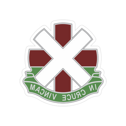 10 Field Hospital (U.S. Army) REVERSE PRINT Transparent STICKER-2" × 2"-The Sticker Space