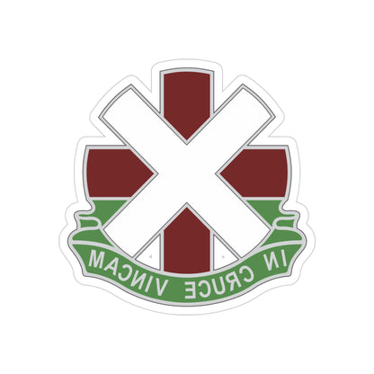 10 Field Hospital (U.S. Army) REVERSE PRINT Transparent STICKER-4" × 4"-The Sticker Space