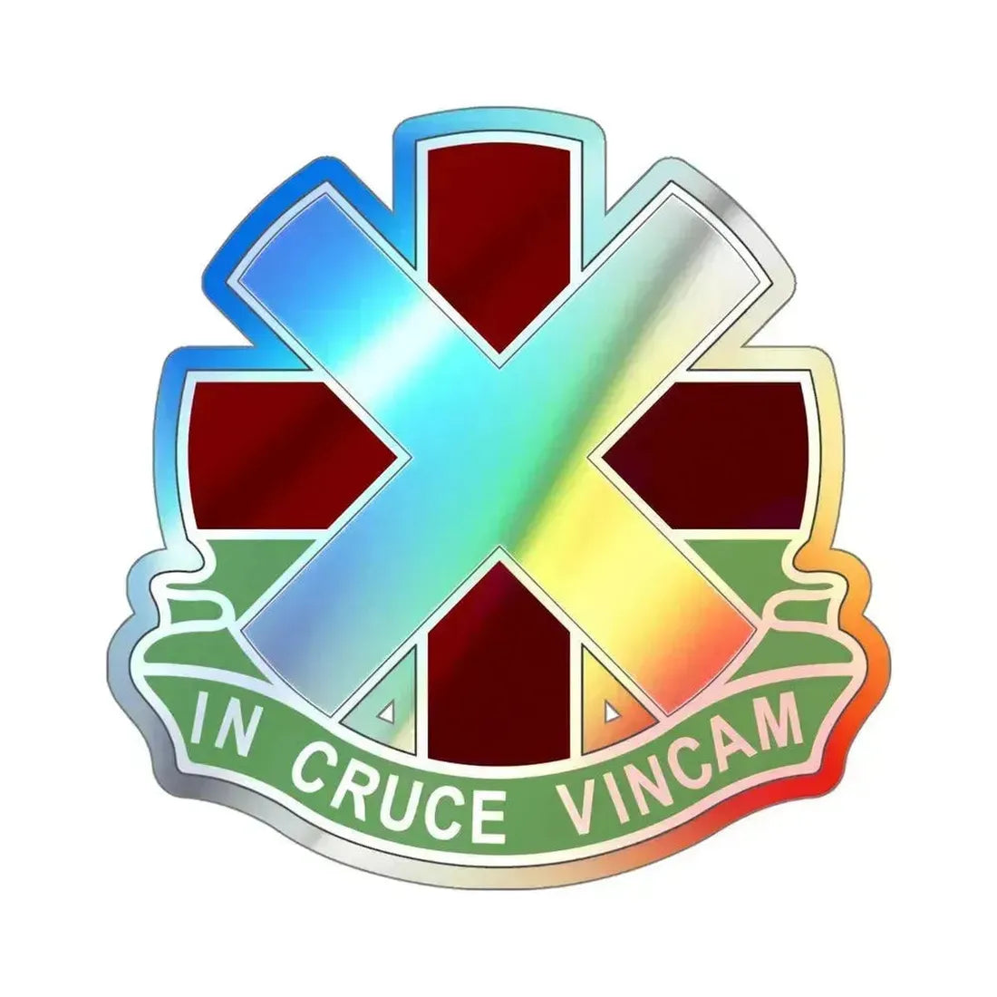 10 Field Hospital (U.S. Army) Holographic STICKER Die-Cut Vinyl Decal 6 Inch Holographic - The Sticker Space