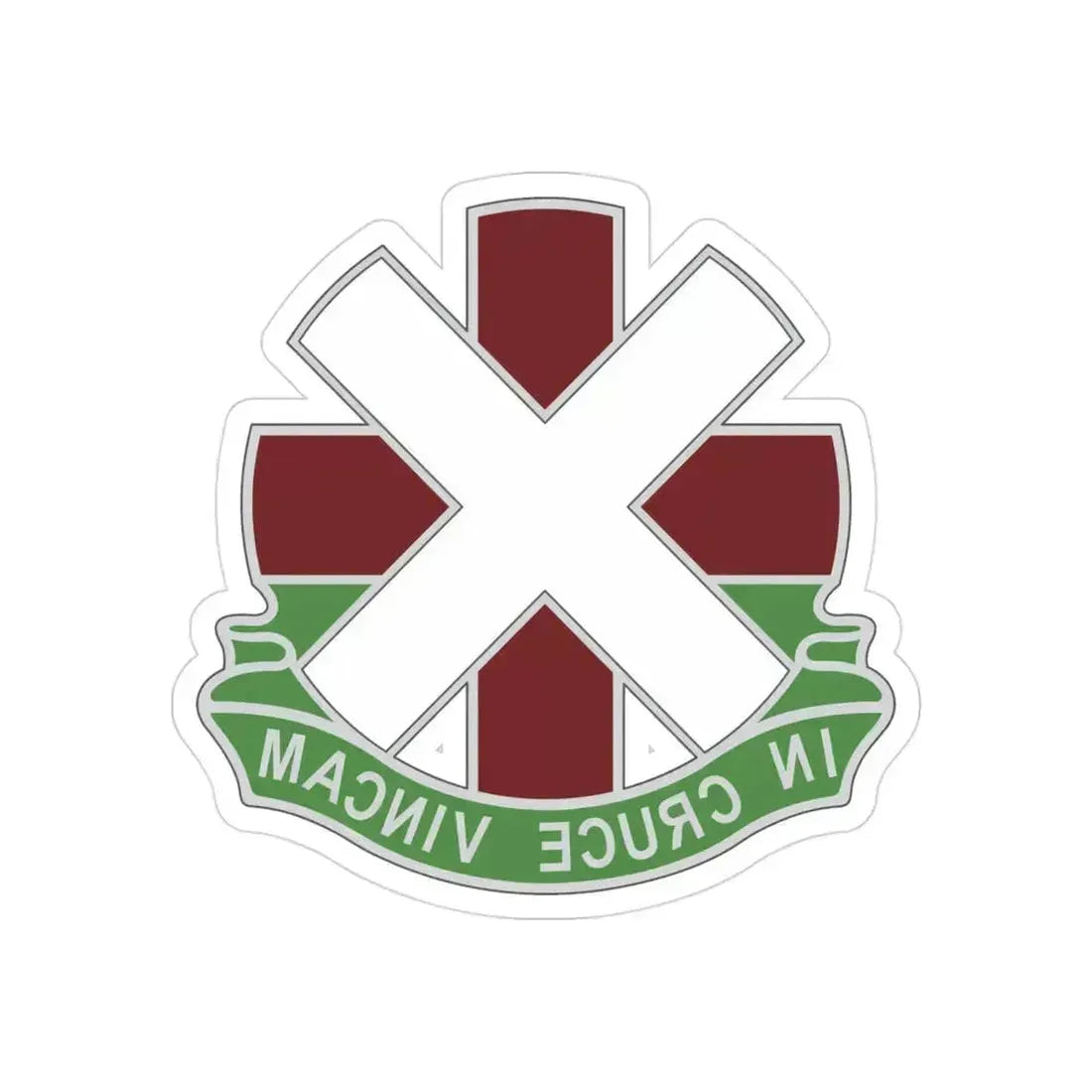 10 Field Hospital (U.S. Army) REVERSE PRINT Transparent Die-Cut STICKER 3 Inch Die-Cut Transparent - The Sticker Space