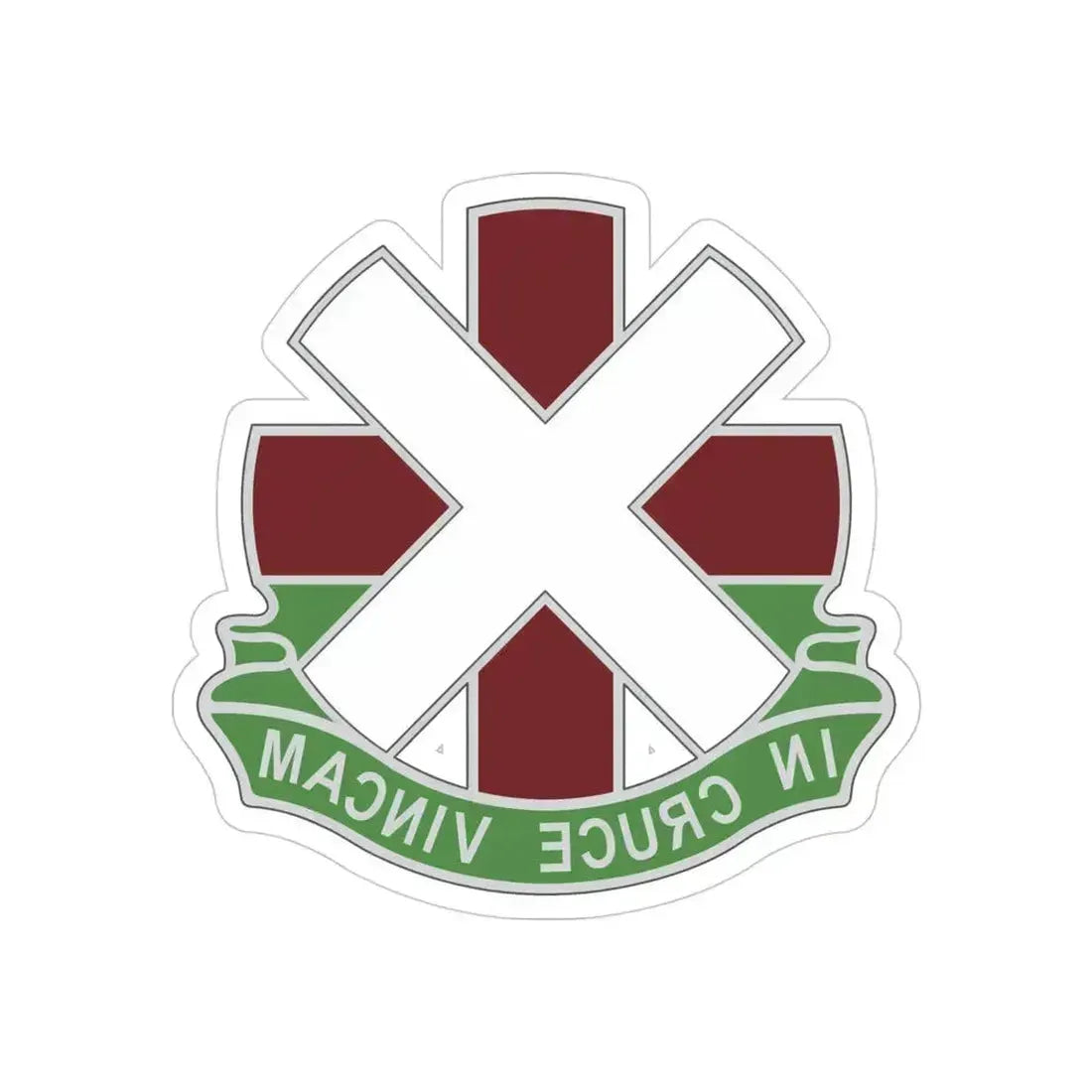 10 Field Hospital (U.S. Army) REVERSE PRINT Transparent Die-Cut STICKER 4 Inch Die-Cut Transparent - The Sticker Space
