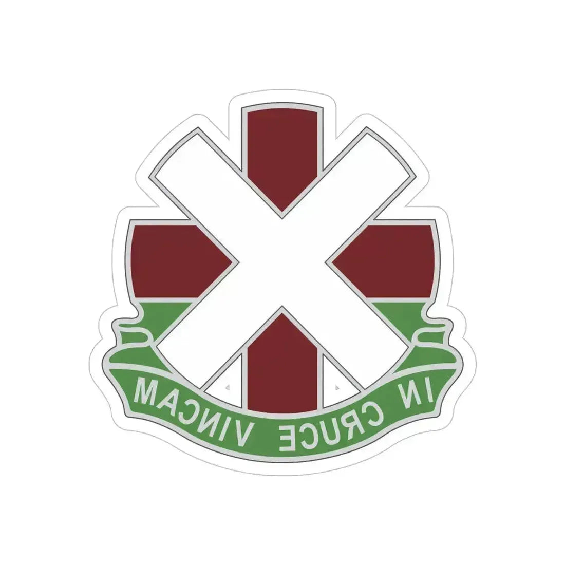10 Field Hospital (U.S. Army) REVERSE PRINT Transparent Die-Cut STICKER 5 Inch Die-Cut Transparent - The Sticker Space