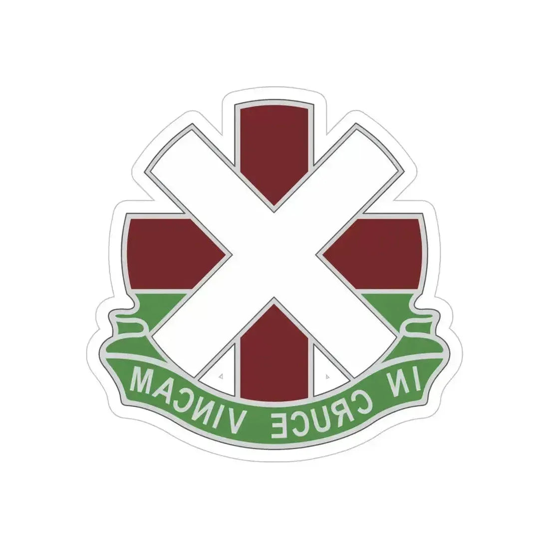 10 Field Hospital (U.S. Army) REVERSE PRINT Transparent Die-Cut STICKER 6 Inch Die-Cut Transparent - The Sticker Space