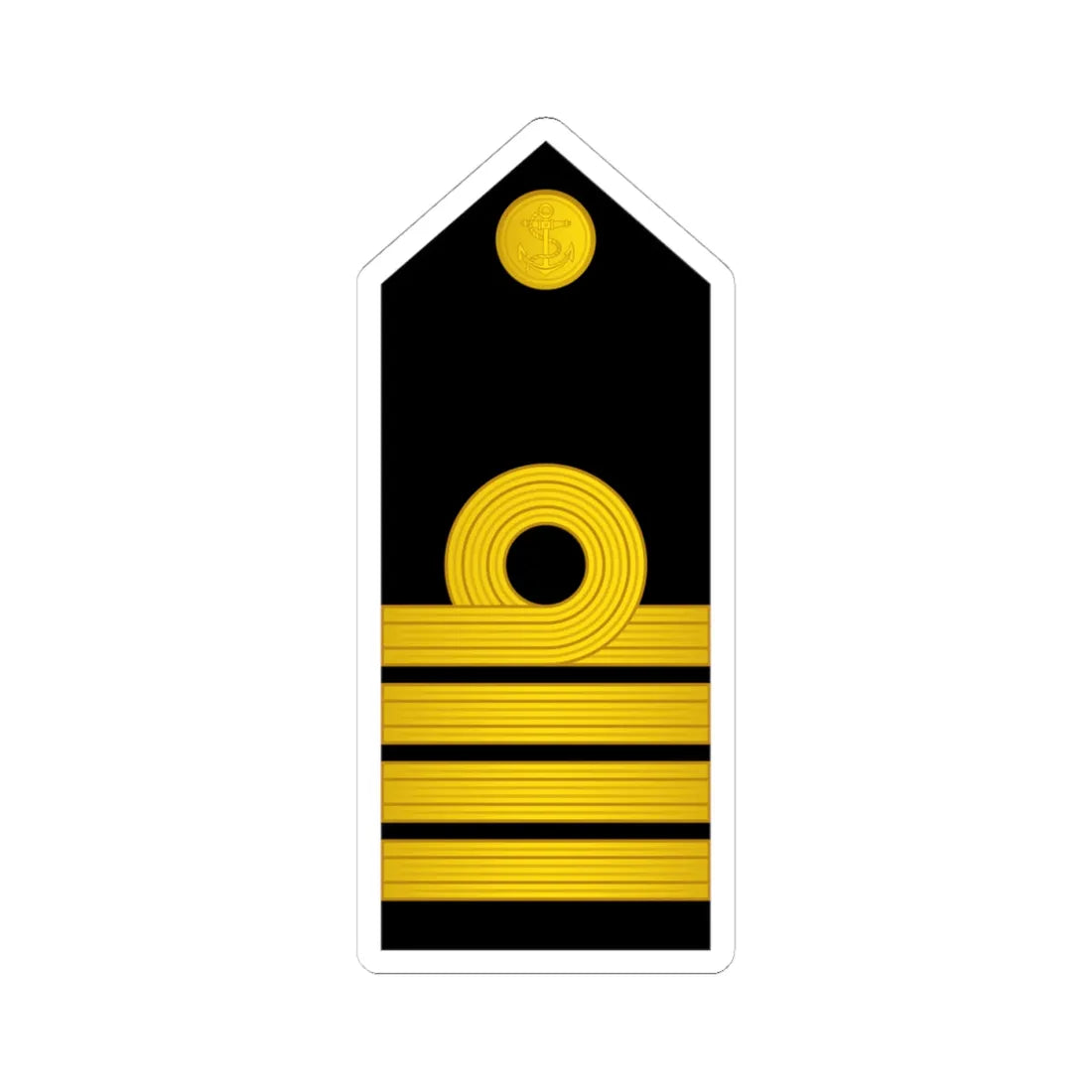 10 Indian Navy CAPT (India) (Military Rank) STICKER Vinyl Kiss-Cut Decal 4 Inch White - The Sticker Space
