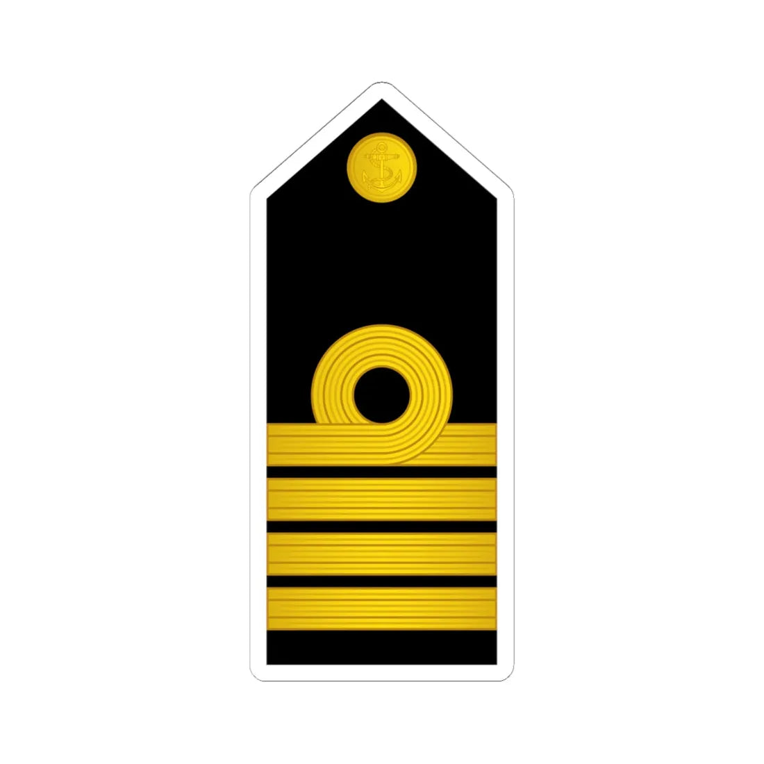 10 Indian Navy CAPT (India) (Military Rank) STICKER Vinyl Kiss-Cut Decal 6 Inch White - The Sticker Space