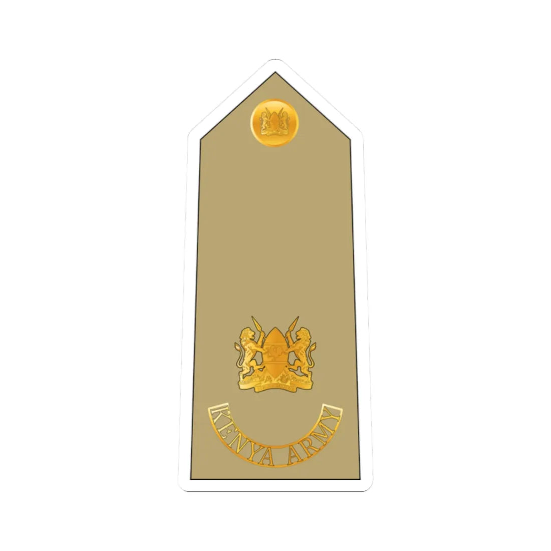 10. Kenyan Army MAJ (Kenya) (Military Rank) STICKER Vinyl Kiss-Cut Decal 2 Inch White - The Sticker Space