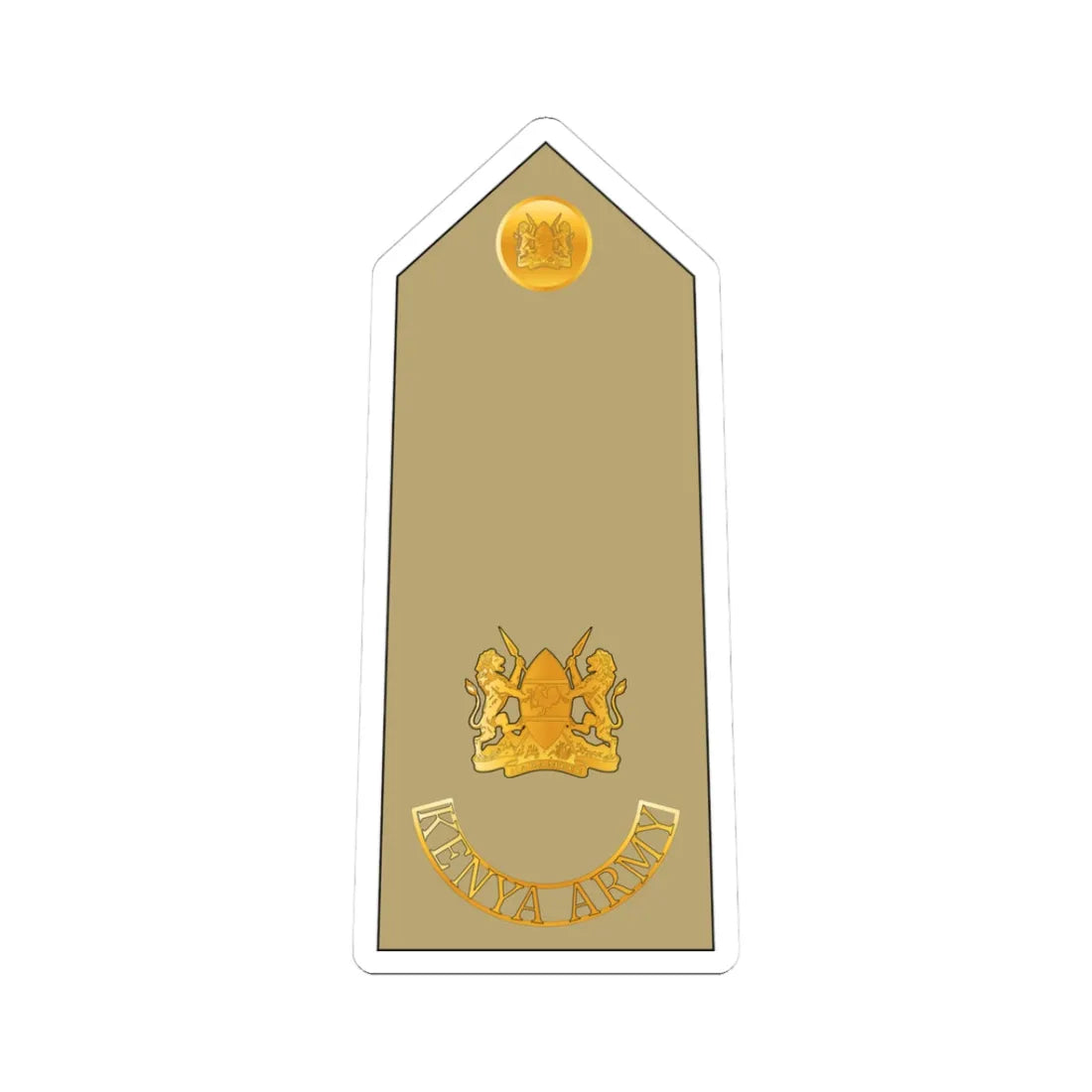 10. Kenyan Army MAJ (Kenya) (Military Rank) STICKER Vinyl Kiss-Cut Decal 3 Inch White - The Sticker Space