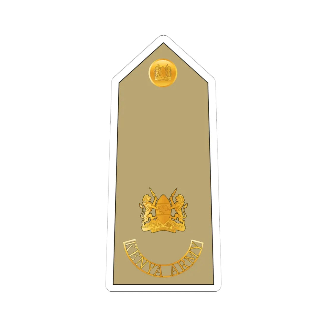 10. Kenyan Army MAJ (Kenya) (Military Rank) STICKER Vinyl Kiss-Cut Decal 4 Inch White - The Sticker Space