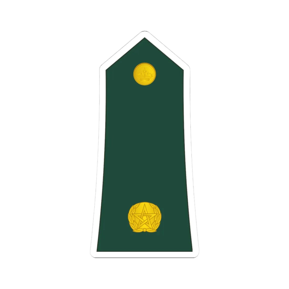 10 Moroccan Army 2LT (Morocco) (Military Rank) STICKER Vinyl Kiss-Cut Decal 3 Inch White - The Sticker Space