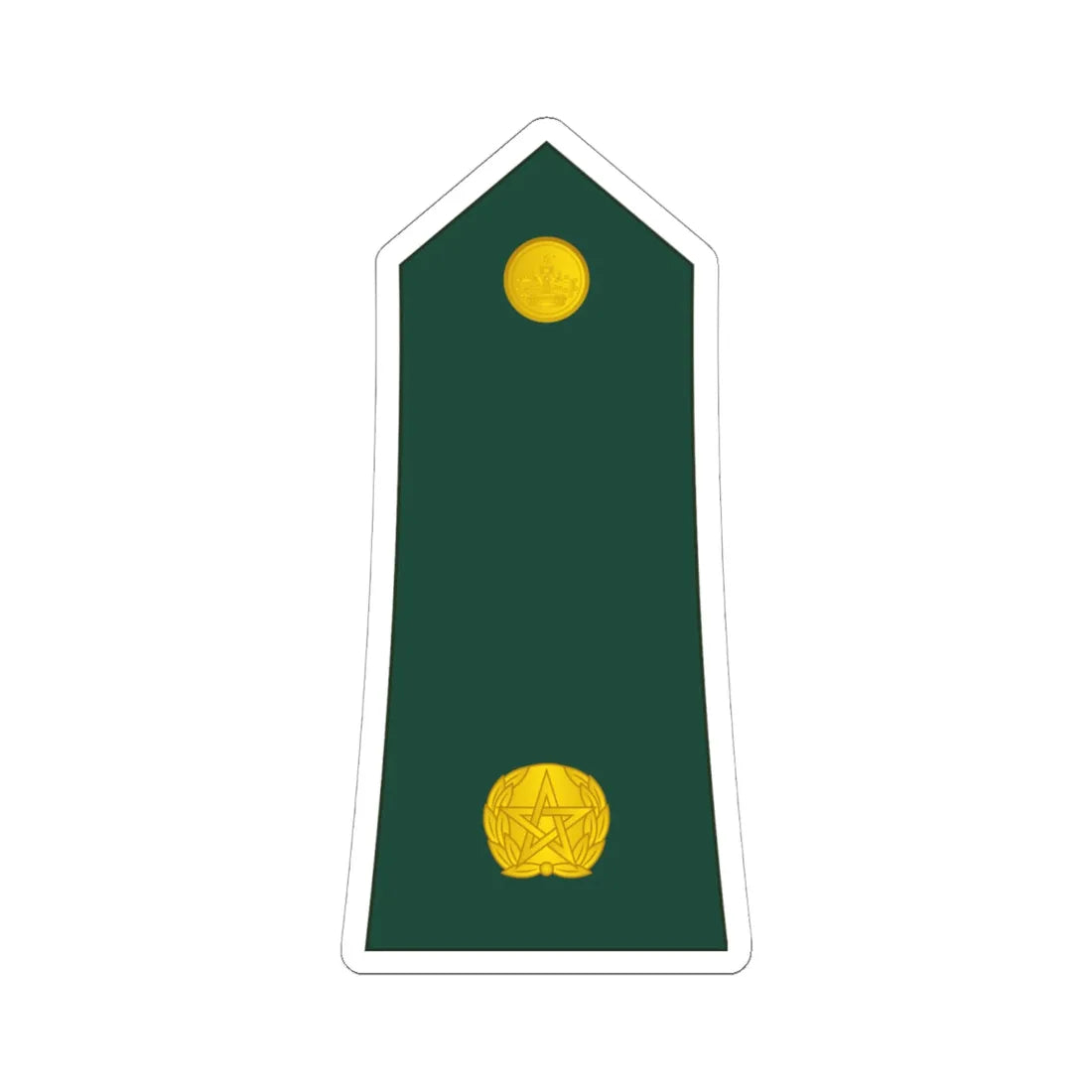10 Moroccan Army 2LT (Morocco) (Military Rank) STICKER Vinyl Kiss-Cut Decal 6 Inch White - The Sticker Space