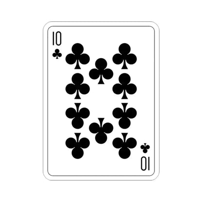 10 of Clubs Playing Card STICKER Vinyl Die-Cut Decal 2 Inch - The Sticker Space