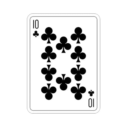 10 of Clubs Playing Card STICKER Vinyl Die-Cut Decal 3 Inch - The Sticker Space
