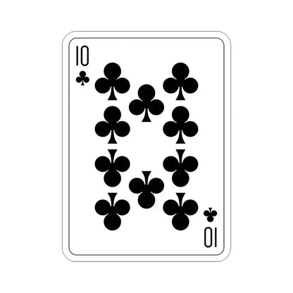 10 of Clubs Playing Card STICKER Vinyl Die-Cut Decal 4 Inch - The Sticker Space